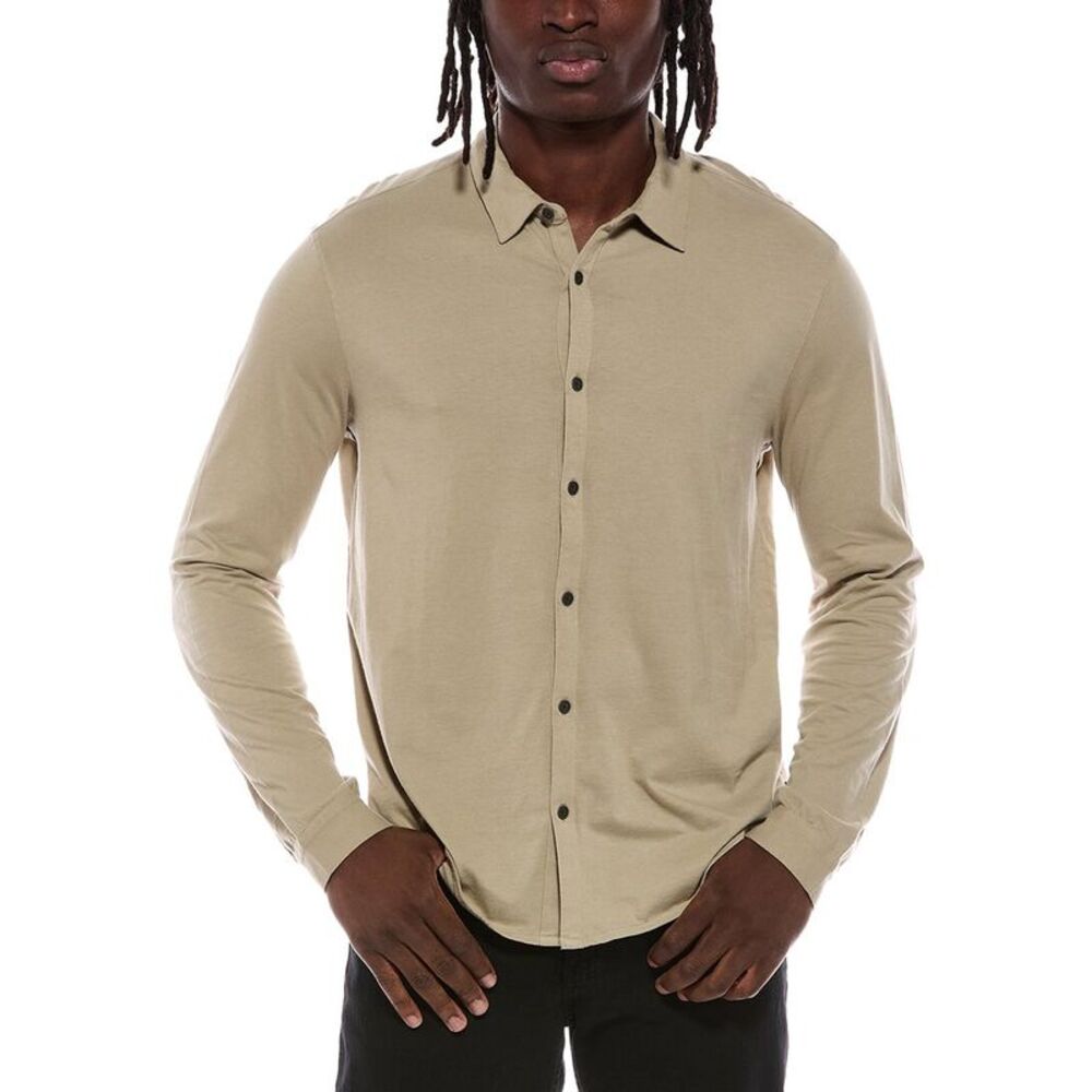John Varvatos Mens Clark Knits Shirt, Green